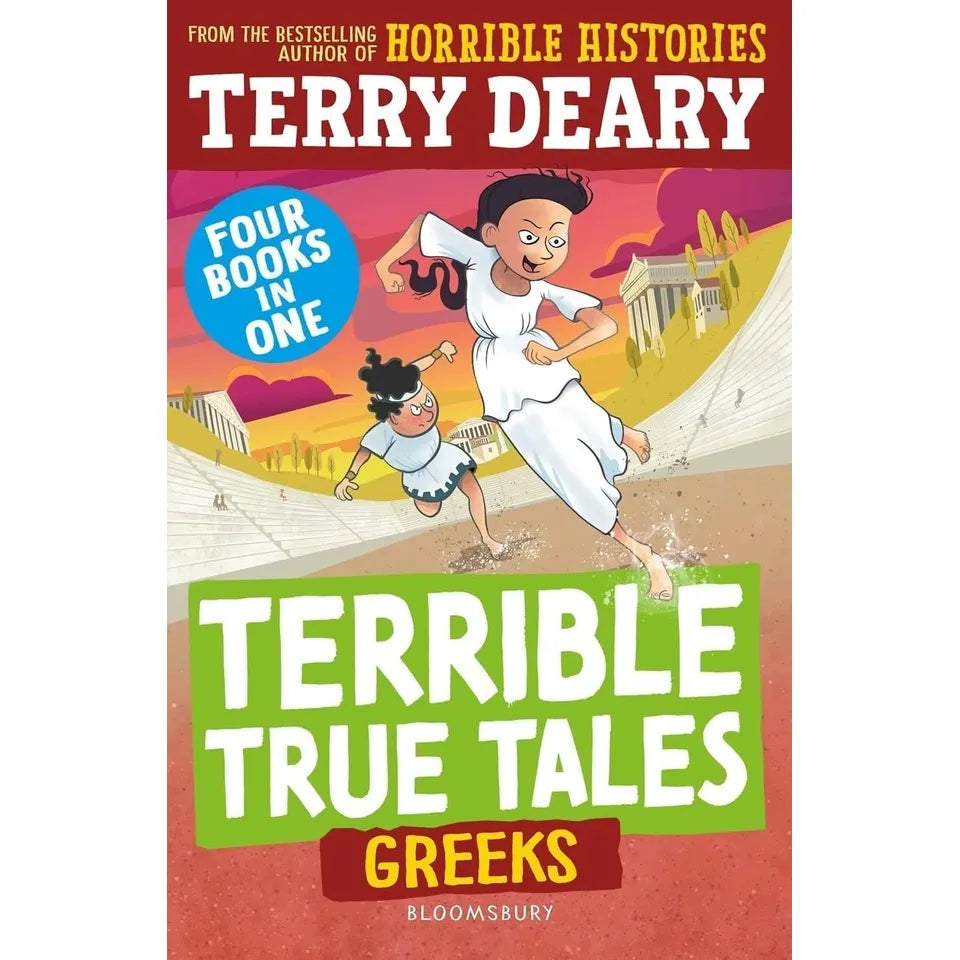 Terrible True Tales Series 6 Books Collection Set by Terry Deary (Egyptians, Tudors, Vikings, Romans, The Stone Age, Greeks)