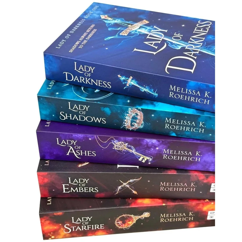 Lady of Darkness Series 5 Books Collection Set By Melissa K. Roehrich (Lady of Darkness, Lady of Shadows, Lady of Ashes, Lady of Embers and Lady of Starfire)