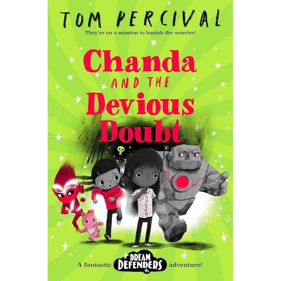 Dream Defenders Series 4 Books Collection Set by Tom Percival (Erika and the Angermare, Chanda and the Devious Doubt, Silas and the Marvellous Misfits, Danny and the Slippery Stress)
