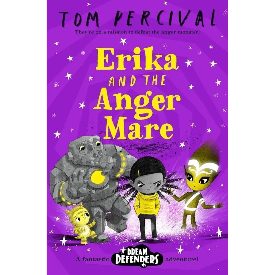 Dream Defenders Series 4 Books Collection Set by Tom Percival (Erika and the Angermare, Chanda and the Devious Doubt, Silas and the Marvellous Misfits, Danny and the Slippery Stress)
