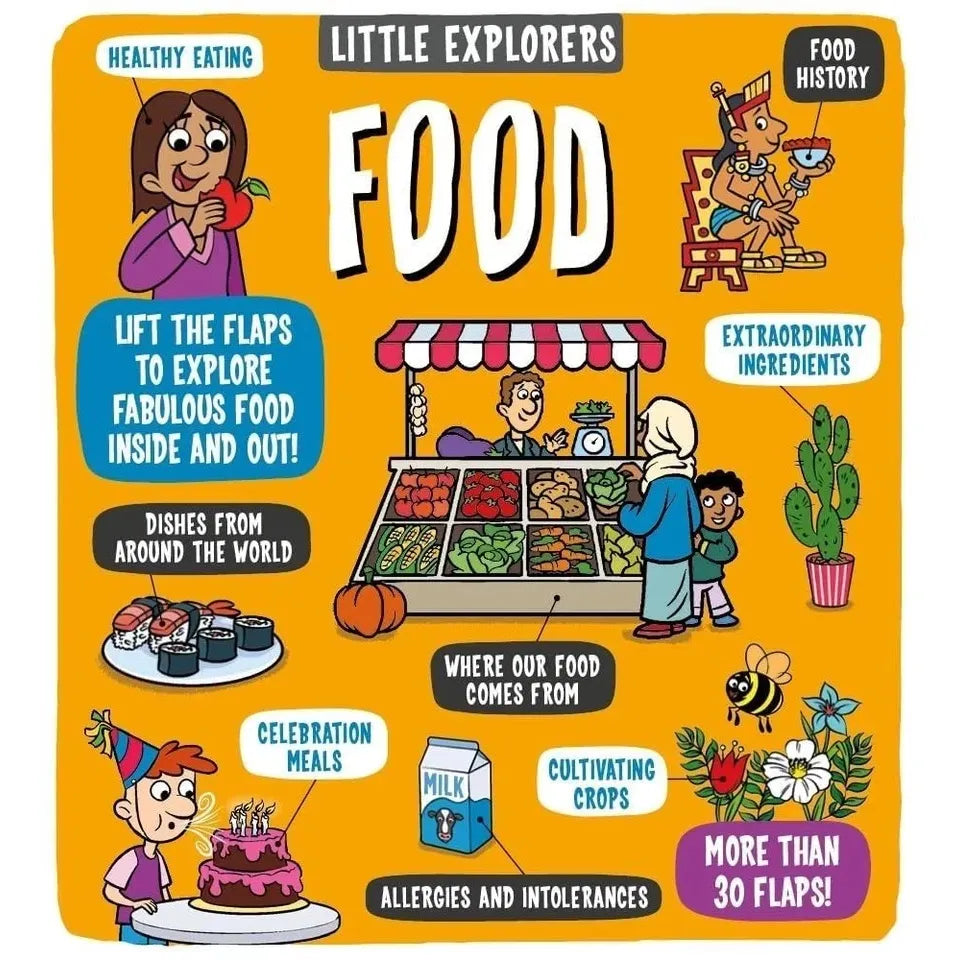 Little Explorers Series 7 Books Collection Set (Food, Weather, Science, Maths, Under the Sea, My Amazing Body and When I Grow Up)
