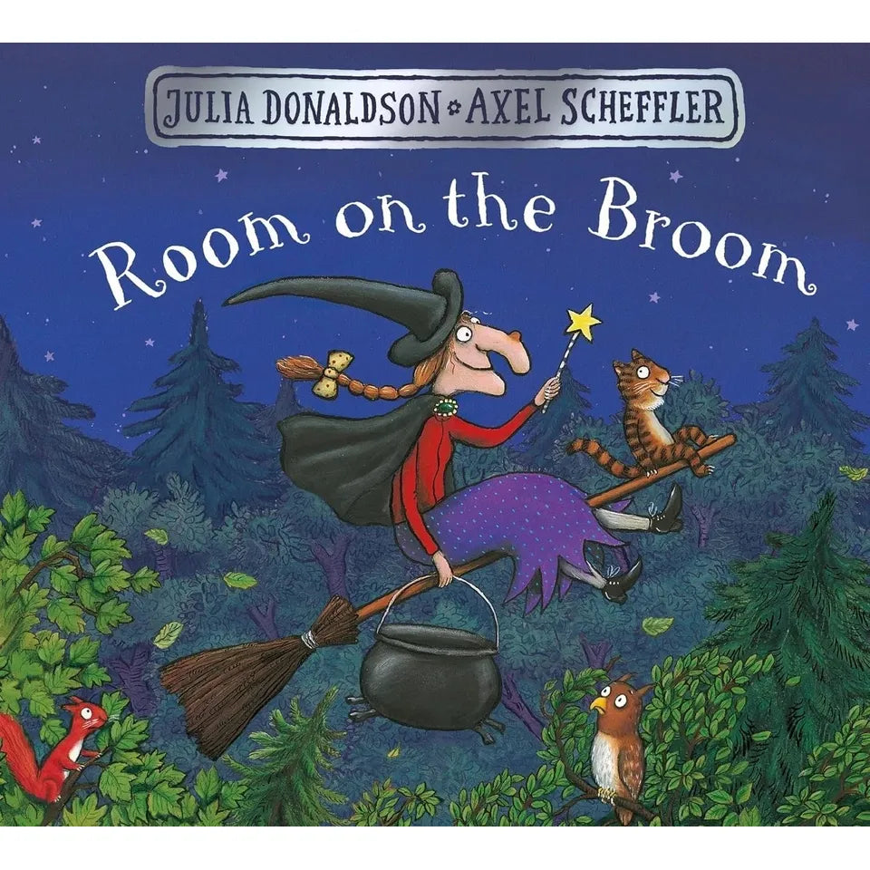 Julia Donaldson Collection 4 Books Set (Room on the Broom, The Gruffalo, The Gruffalo's Child and Monkey Puzzle)