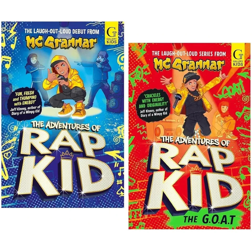 The Adventures of Rap Kid Series by MC Grammar 2 Books Collection Set (The Adventures of Rap Kid and Adventures of Rap Kid The G.O.A.T)