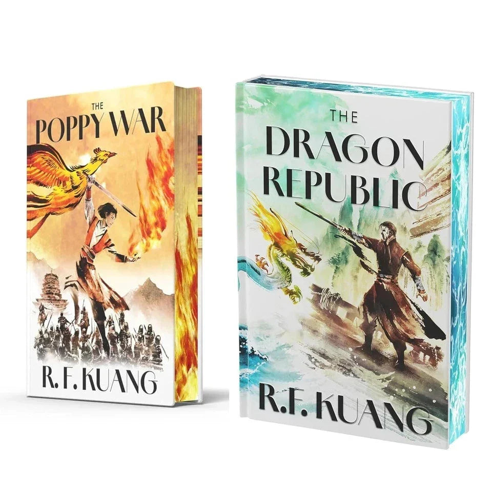 The Poppy War Series by R.F. Kuang 2 Books Collector's Edition Set (The Poppy War (Book 1) and The Dragon Republic (Book 2) (Sprayed Edges))