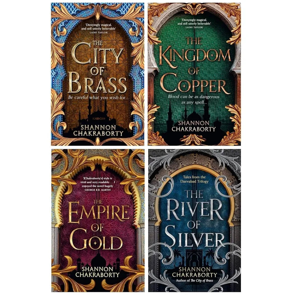 The Daevabad Trilogy Collection 4 Books Set By S. A. Chakraborty (The City of Brass, The Kingdom Of Copper, The Empire Of Gold and The River of Silver: Tales from the Daevabad Trilogy)