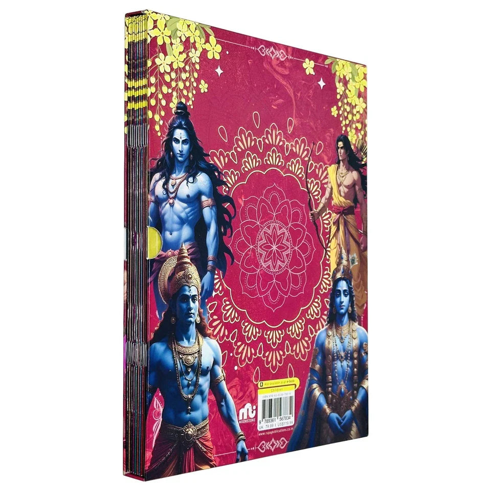 Hindu Mythology for Kids – Illustrated Box Set of 10 Books Stories by Moonstone Rama, Shiva, Ganesha, Durga