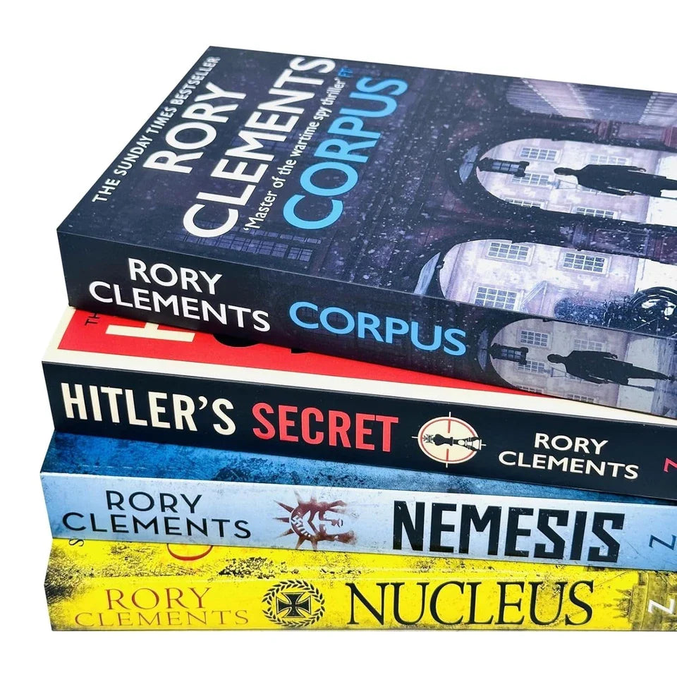 Tom Wilde Series 4 Books Collection Set By Rory Clements (Corpus, Nucleus, Nemesis and  Hitler's Secret)