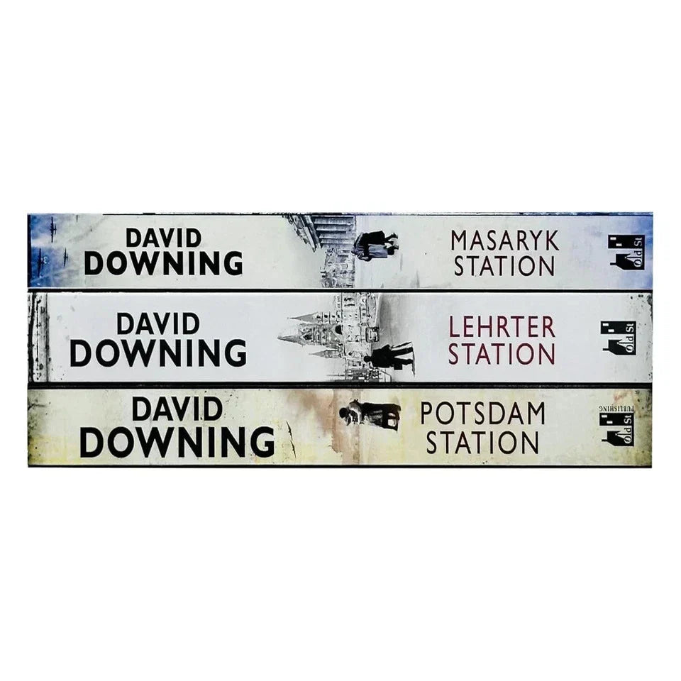 John Russell WWII Spy Thrillers 4-6 Collection 3 Books Set by David Downing (Potsdam Station, Lehrter Station, Masaryk Station)