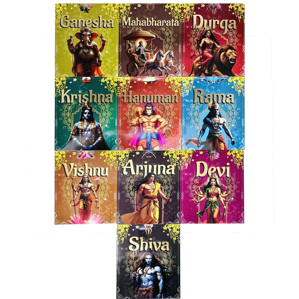 Hindu Mythology for Kids – Illustrated Box Set of 10 Books Stories by Moonstone Rama, Shiva, Ganesha, Durga