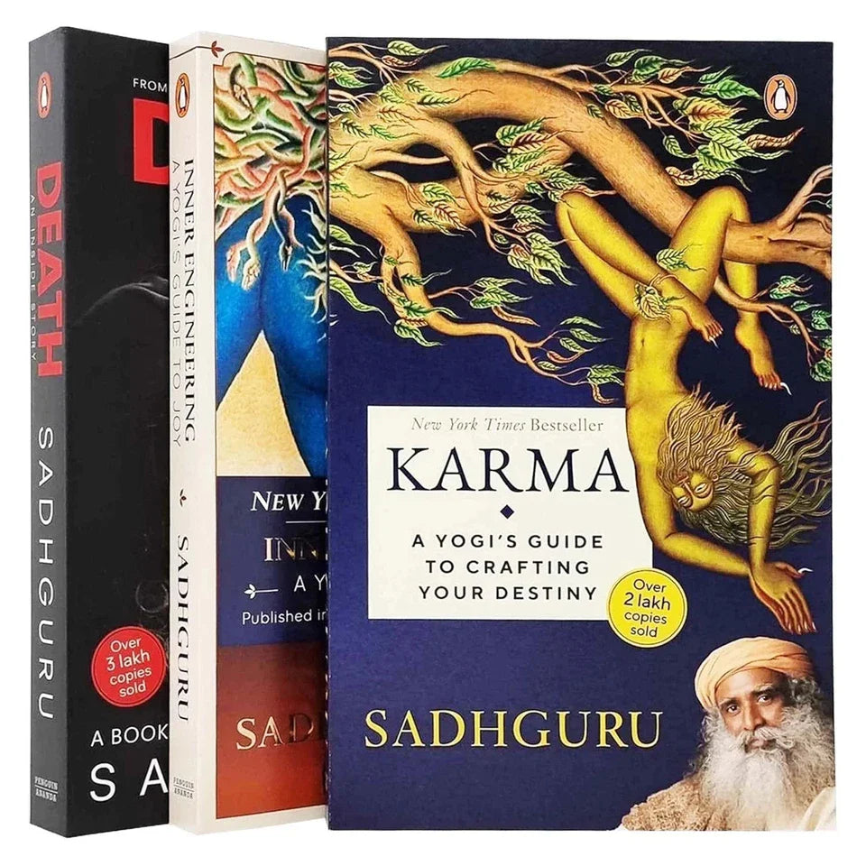 Sadhguru A Yogis Guide 3 Books Collection Set (Inner Engineering, Karma, Death)