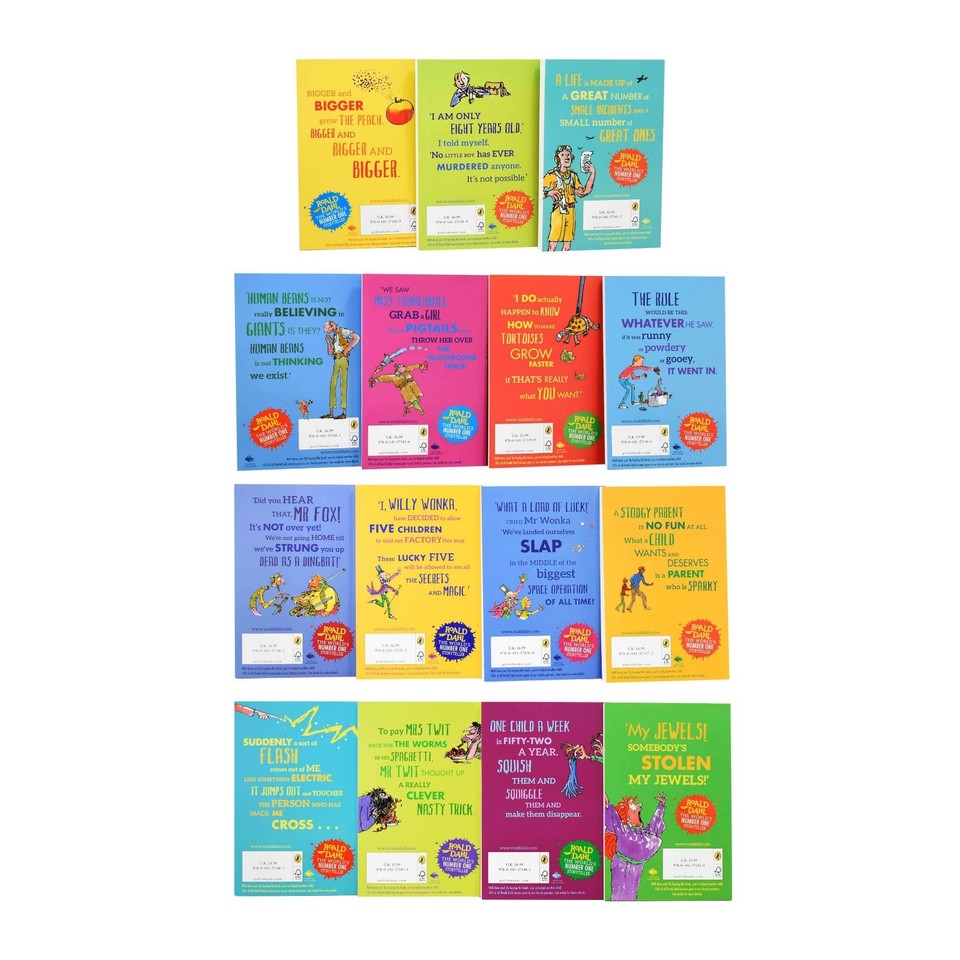 Roald Dahl Children Collection 15 Books Set (Ages 7-9) (Matilda, Going Solo, Esio Trot)