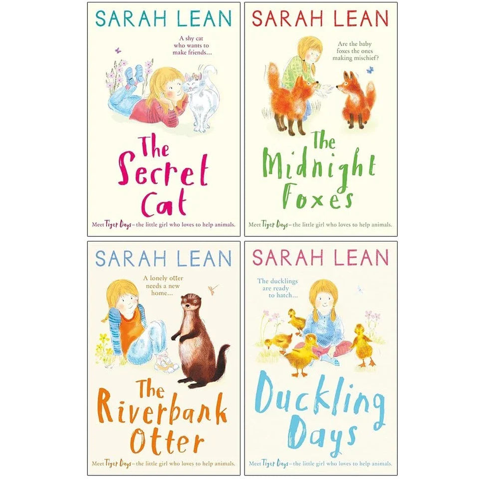 Tiger Days Series 1-4 Books Collection Set by Sarah Lean Duckling Days, Midnight Fox